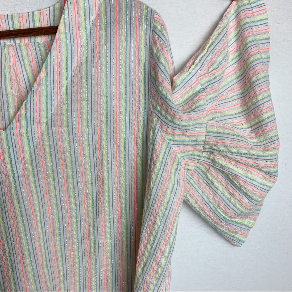 A New Day V-Neck Bell Sleeves Vibrant Color Tunic - Picture 5 of 8